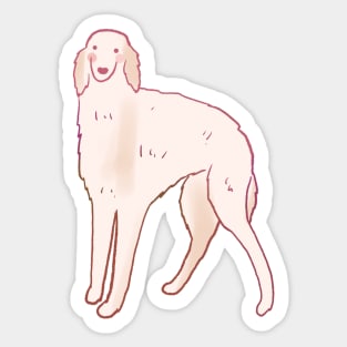 borzoi drawing Sticker